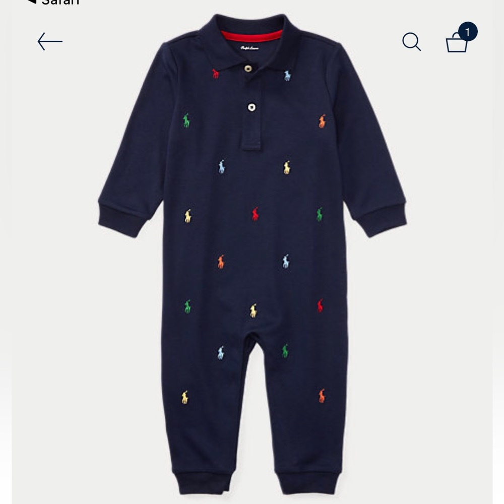 Polo Ralph Lauren Coverall -French Navy - Excellent Condition -9 months